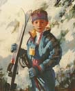 Boy with Skiis