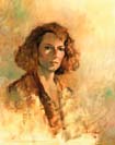 Oil sketch of woman's head